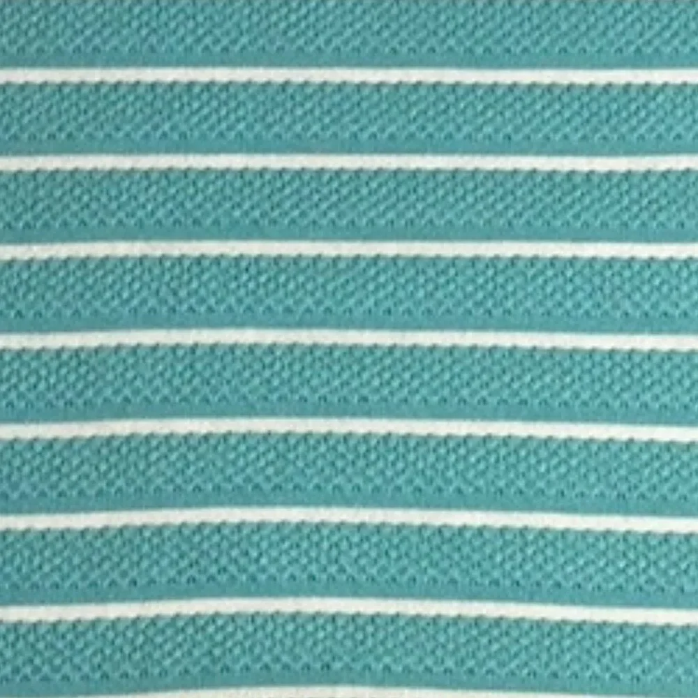 T by Talbots Size 3X Turquoise and White Striped 3/4 Sleeve Tee - Picture 6 of 7